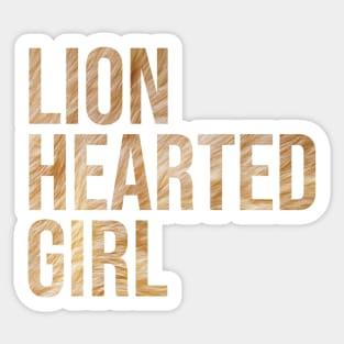 Lion Hearted Girl Sticker